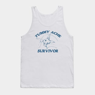 Tummy Ache Survivor T Shirt, Tummy Ache Tee, Meme T Shirt, Vintage Cartoon T Shirt, Aesthetic Tee, Unisex Tank Top